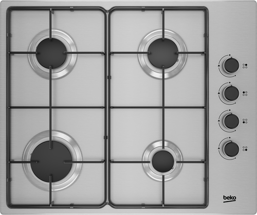 Beko HIGG 64103 SXN варочная поверхность Нержавеющая сталь Встроенный 58 cm Газовый 4 зона(ы)