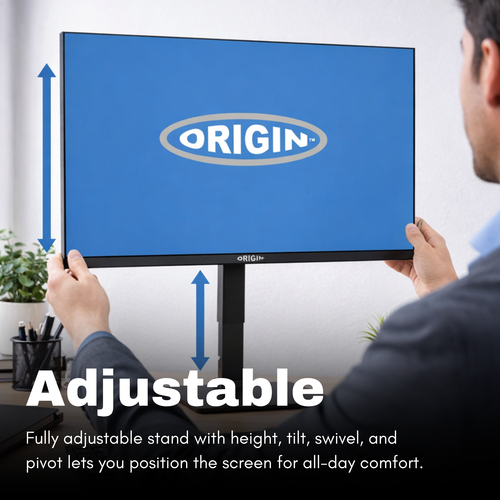 Origin Storage 24inch LED 1080p HD Monitor with VGA/HDMI/DP & Height Adjustable – image 3