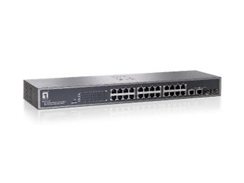 LevelOne 24 FE + 2 GE Combo SFP Web Smart Switch