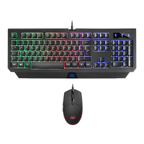 Mars Gaming MCP100FR Combo H-Mech Keyboard and Mouse 3200DPI RGB Illumination French Language