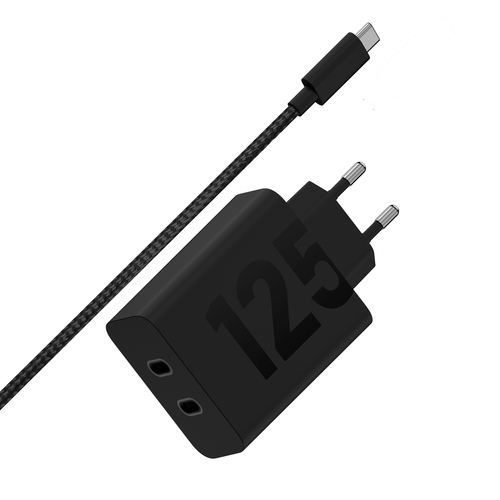 Motorola TurboPower Oplader 125W met 2 Poorten + Usb C kabel, afbeelding 2