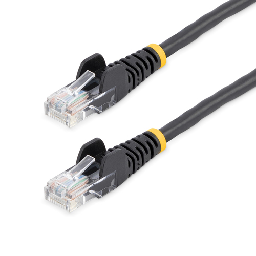 50FT CAT5E BLACK SNAGLESS
