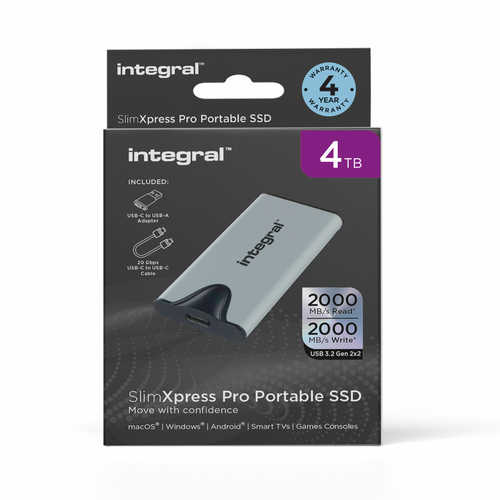 Integral SlimXpress Pro 4TB Portable SSD