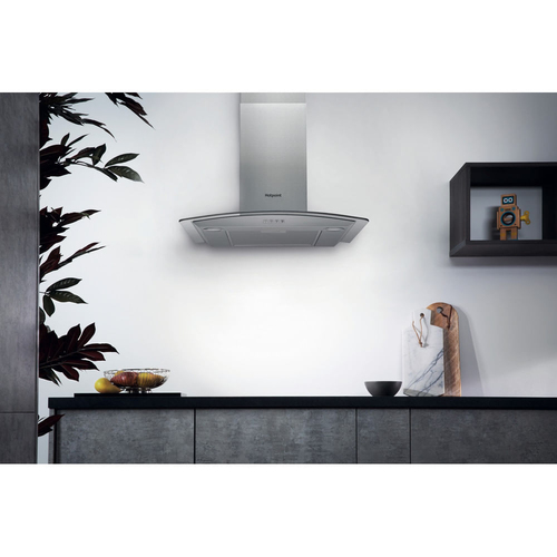 Hotpoint PHGC6.4 Flmx Chimney Cooker Hood - Silver/Grey - image 4
