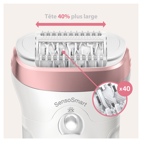Braun Silk-épil 9 81711468 epilator 40 tweezers Rose gold, White – image 8