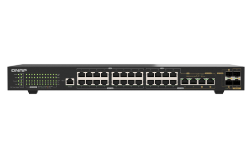 QNAP RACKMOUNT L2 MANAGED SWITCH, 24X 2.5GBE RJ45 POE + 2X 10GBE RJ45 + 2X 10GBE