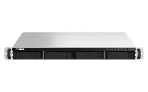 TS-464U-8G-US NAS QNAP TS-464U-8G-US / PROCESADOR INTEL CELERON / MEMORIA RAM 8GB / 4 BAHIAS FRONTALES SATA 35 PULGADAS y 25 PULGADAS / 2 PUERTOS RJ45 25GbE / PUERTO HDMI / MONTAJE EN RACK 1UR/ APLICACIONES PYMES PARA COMPARTIR Y RESPALDAR DATOS EN LA NUBE