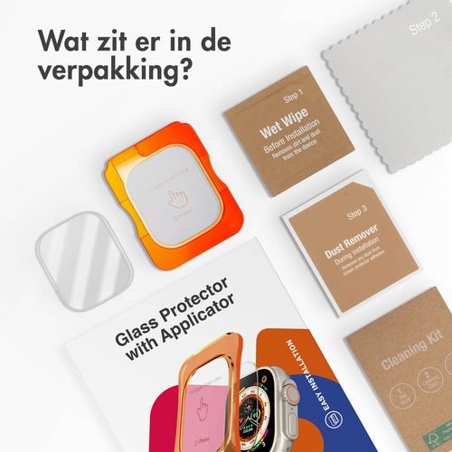 Accezz Gehard glas screenprotector met applicator Apple Watch Ultra (2) - 49 mm, afbeelding 6