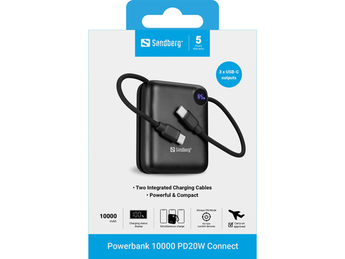 Sandberg 421-26 powerbank Lithium-Polymeer (LiPo) 10000 mAh Zwart, afbeelding 4