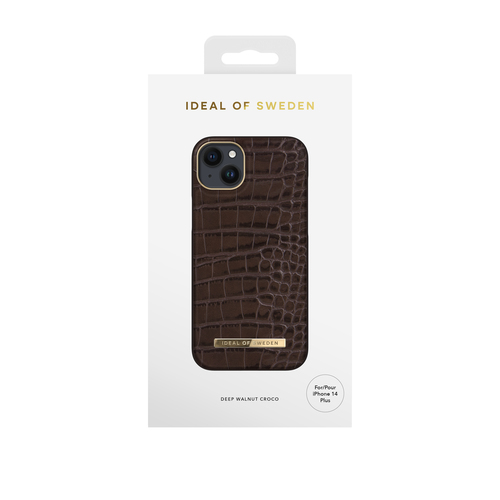 iDeal of Sweden Atelier Case iPhone 14PL Deep Walnut Croco