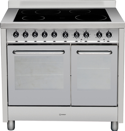 Indesit KP900CX cooker Freestanding cooker Electric Gas Stainless steel