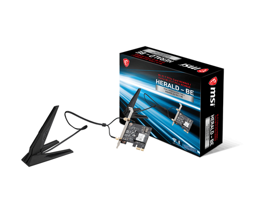 MSI HERALD BE NCM865 WI FI 7 Внутренний WLAN / Bluetooth 2400 Мбит/с
