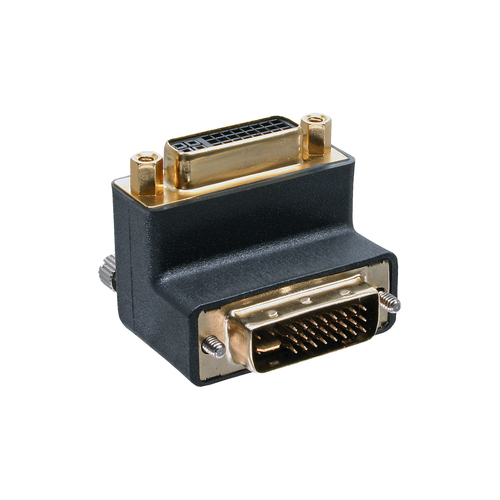 Product image: InLine DVI-I Adapter 90° angled digital + analog 24+5 male / female black