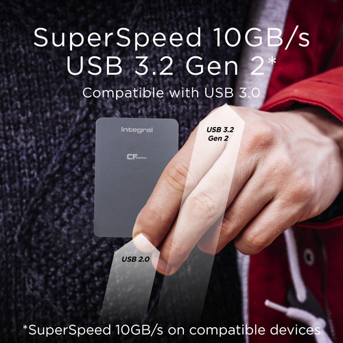 Integral USB 3.0 CARD READER SINGLE SLOT CFEXPRESS WITH TYPE C TO A AND C TO C CABLES ETAIL – image 4