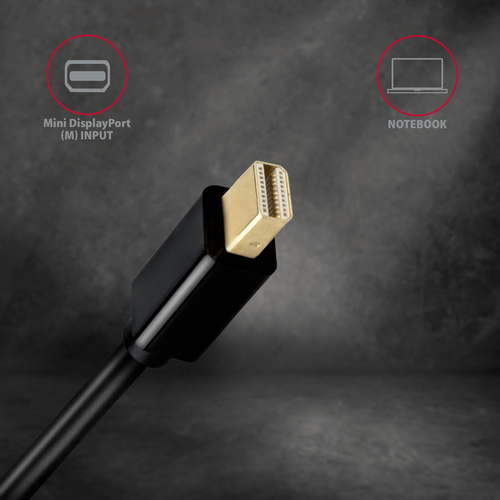 Axagon RVDM-HI14C2 Mini-DisplayPort zu HDMI Adapterkabel 4K/30 Hz 180 cm lang - Kabel - Digital/Display/Video Mini DisplayPort -> HDMI 1,8m – billede 4