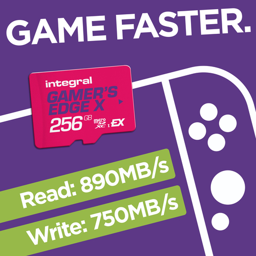Integral 256GB MSDXC EXPRESS UHS-1 U3 CL10 V30 A1 GAMERS EDGE X CARD UP TO 890MBS READ 750MBS WRITE – image 2