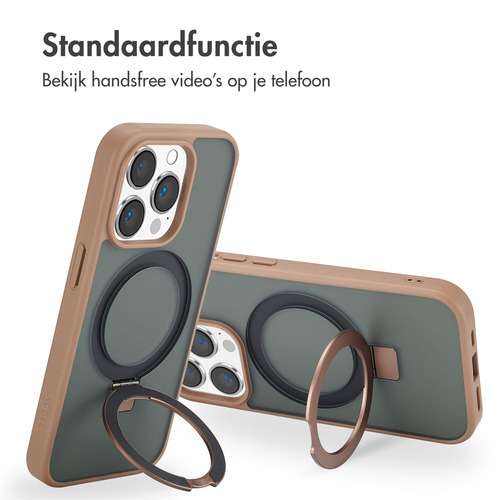 Accezz Ring Stand Backcover met MagSafe iPhone 14 Pro Max - Brown, afbeelding 3