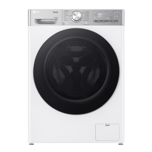 LG D4R9513TPWC washer dryer Freestanding Front-load Silver, White – image 1