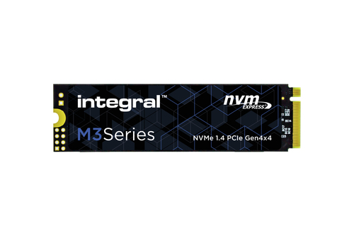 Integral 500GB SSD M.2 2280 NVME 1.4 PCIe Gen4 x4 R-3500MB/s W-2600MB/s IOPS R-220K W-500K TLC TBW 280 M3