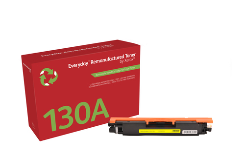 Xerox Everyday™ Yellow Remanufactured Toner by Xerox compatible with HP 130A (CF352A), Standard capacity