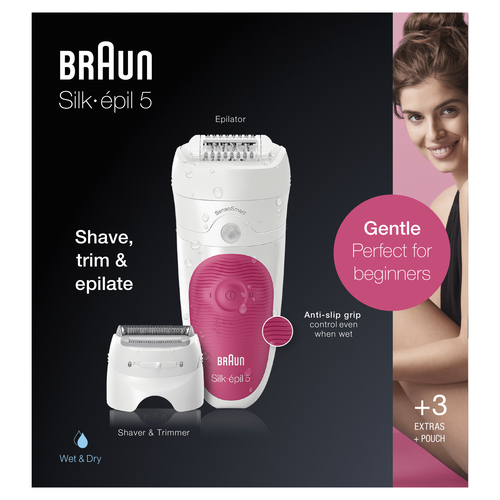 Braun Silk-épil 5 5-600 28 tweezers Pink, White – image 3