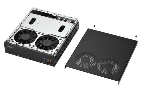 Shuttle Slim PC DH770 , S1700, 2x HDMI, 2x DP , 2x 2.5G LAN, 2x COM, 8x USB, 1x 2.5 , 2x M.2, 24/7 p, afbeelding 5