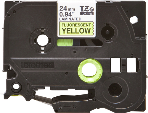 Brother P-touch TZe-C51 24mm x 8m Black On Fluorescent Yellow TZEC51 - image 2