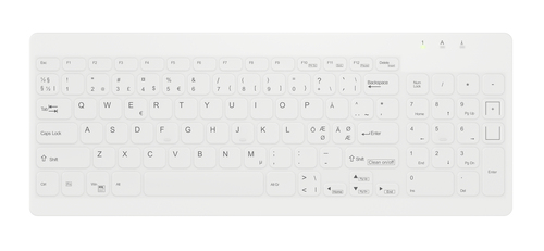 Contour Design Active Key AK-C7012F-FU1-W/NOR клавиатура Медицина Беспроводной RF QWERTY Северные страны Белый