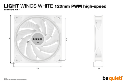 be quiet! Light Wings White | 120mm PWM high-speed Triple-Pack – image 8