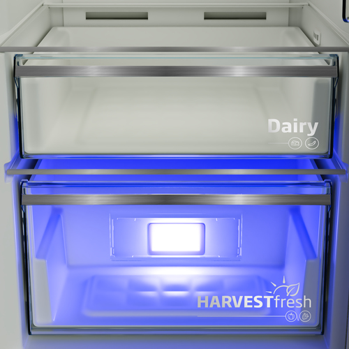 Beko HarvestFresh™ LNP5686LDVPS 186cm Fridge - Stainless Steel Effect - D Rated, Stainless Steel - image 6