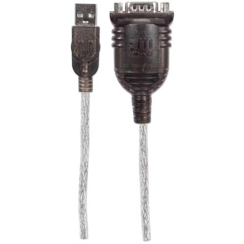 Manhattan Convertidor USB-A a serie (RS232/COM/DB9), 45 cm, macho a macho, chip Prolific PL-2303RA, negro/plata, 3 años de garantía, equivalente a ICUSB232V2 imagen 3