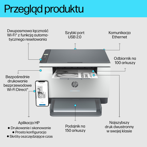 Drukarka wielofunkcyjna laserowa HP LaserJet M234dw USB Wi-Fi