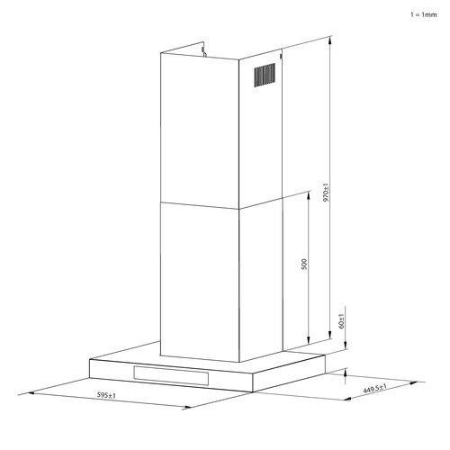 Hoover H-HOOD 300 HTS6CBH3X Wall-mounted Stainless steel 673 m³/h – image 7