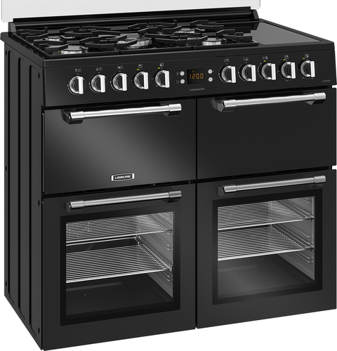Leisure CC100F521K 100cm Wide Chefmaster Dual Fuel Range Cooker in Bla - image 3