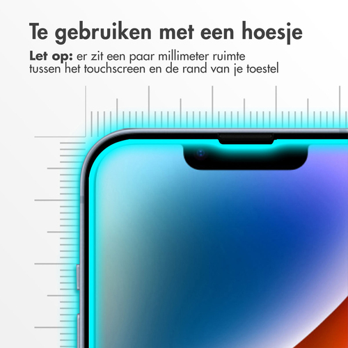 Accezz Gehard Glas Screenprotector 2-pack iPhone 13 / 13 Pro / 14 / 16e, afbeelding 3