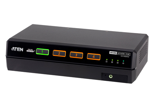 ATEN 4-poorts USB 5K DisplayPort/HDMI universele beveiligde KVM-switch voor twee displays (PSD PP v4