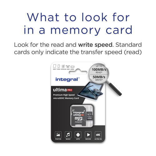 Integral 128GB MICRO SDXC UHS-1 U3 CL10 V30 UP TO R-100 W-50 MBS WITH METAL CARD CASE TWIN PACK WITH ADAPTER – image 6