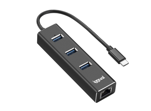 iggual IGG317709 laptop dock/port replicator USB 3.2 Gen 1 (3.1 Gen 1) Type-C Black