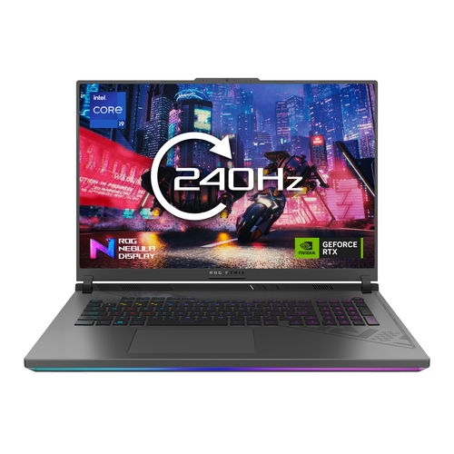 ASUS ROG Strix G18 G814JI-N6070W Intel® Core™ i9 i9-13980HX Ноутбук 45,7 cm (18") WQXGA 32 GB DDR5-SDRAM 1 TB Твердотельный накопитель (SSD) NVIDIA GeForce RTX 4070 Wi-Fi 6E (802.11ax) Windows 11 Home Черный, Серый