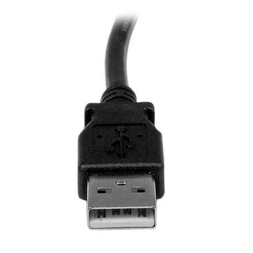 StarTech.com 3m USB 2.0 A to Left Angle B Cable Cord - 3 m USB Printer Cable - Left Angle USB B Cable - 1x USB A (M), 1x USB B (M) (USBAB3ML) USB-kabel 3m Sort – billede 3