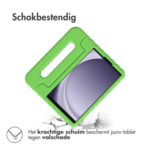 Accezz Kidsproof Backcover met handvat Samsung Galaxy Tab A9 Tablethoesje Groen, afbeelding 2