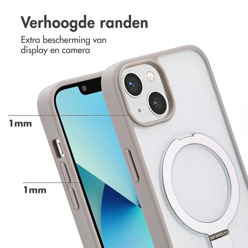 Accezz Ring Stand Backcover met MagSafe iPhone 13 - Grey, afbeelding 6