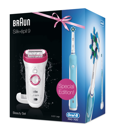 Braun Silk-épil 9 81676497 epilator 40 tweezers Pink, White – image 3
