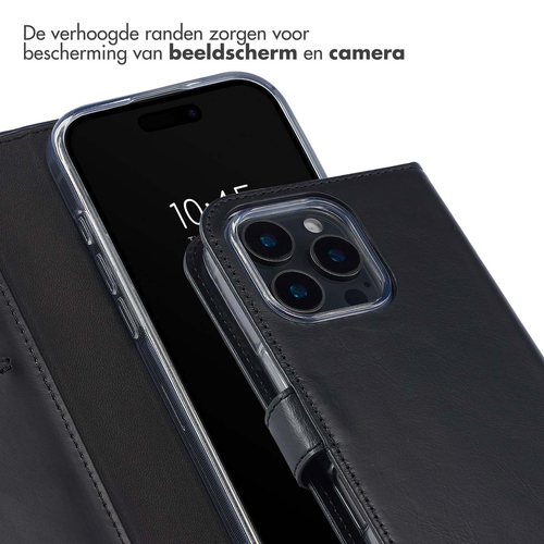 Selencia Echt Lederen Bookcase iPhone 16 Pro Max - Zwart, afbeelding 4