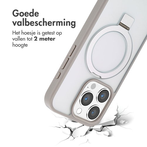 Accezz Ring Stand Backcover met MagSafe iPhone 15 Pro - Grey, afbeelding 4