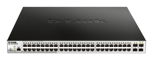 D-Link 48-Port 10/100/1000BASE-T PoE + 4-Port 1 Gbps SFP Ports Metro Ethernet Switch