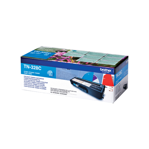 Original Brother TN328C Cyan Toner Cartridge - image 2