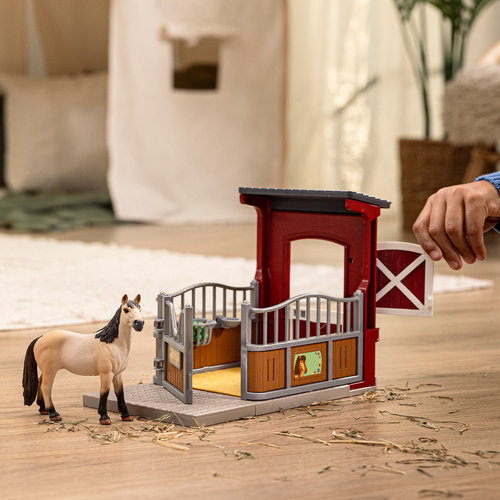 Schleich Farm World - Ponybox met mustangmerrie speelfiguur, afbeelding 2