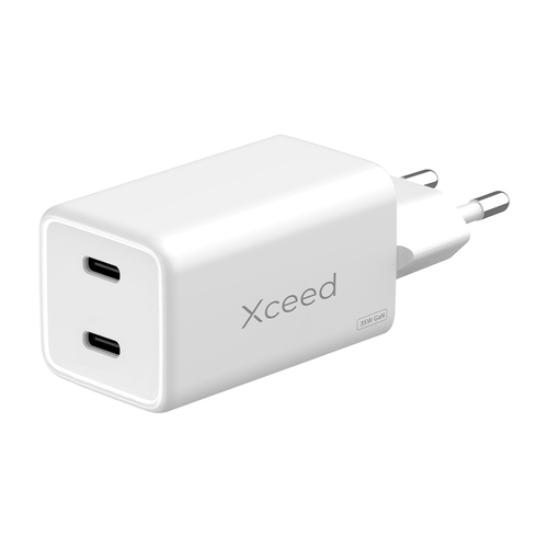 Xceed 35W GaN Charger - Dual USB-C - White