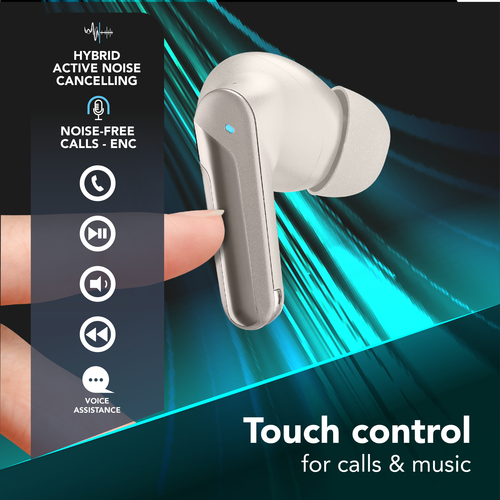 Cellularline NUMB BLUETOOTH EARBUDS WITH HYBRID ANC, BEIGE – image 4